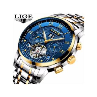 LIGE Mens Watches Top Brand Luxury Mechanical Automatic Watch Men Full Steel Business Casual Sport Wrist Watch Relogio Masculino 9841