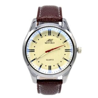 Miyoko MQ-3096 Leather Watch - RED