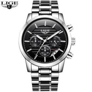 LIGE Watch Men Top Brand Business Casual Fashion Watches Sports Waterproof Quartz Full Steel Men Watches Relogio Masculino 9858