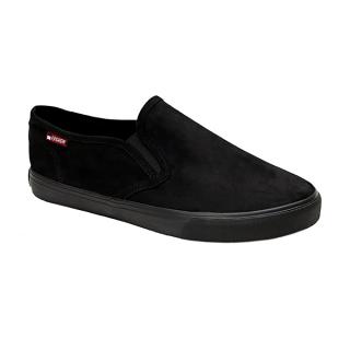 Suede Slip On Sneakers - Black