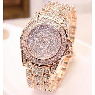 Full Diamond Female Watch Luxury Crystal Casual Fashion Quartz Watch-gold