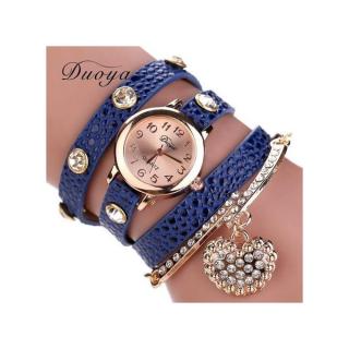 Duoya Hot Selling Super Feahionable Heart Pendant Lady Watches BU-Blue