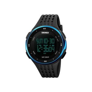 1219 PC + PU Band Digital Men Watch For Outdoor Sport - Blue