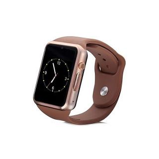 A1 Smartwatch With SIM Card & Memory Card Camera Anti-lost Sound Recorder Sleep Monitor- Brown Gold