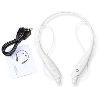 Bluetooth Wireless HandFree Sports Stereo Headset Earphone For IPhone White-White