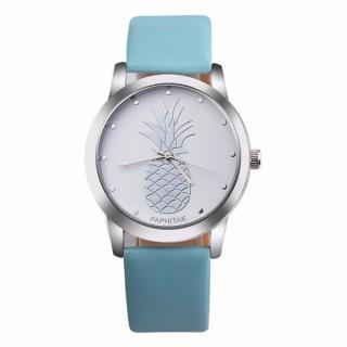 Hiamok_PAPHITAK Womens Men Pineapple Faux Leather Analog Quartz Watch BU