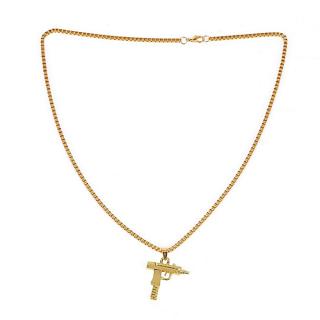 Special Personality Fashion Men Necklace Hip Hop Style Men Gun Shape Necklace