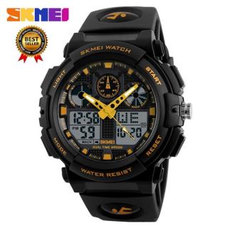 SKMEI Brand Men's Watches Men Black Dual Display Digital Quartz Wrist Watch Mens Sport Watches Men Waterproof Relogio Masculino 1270