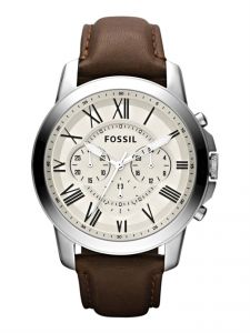 Fossil Grant Watch for Men - Analog Leather Band - FS4735
