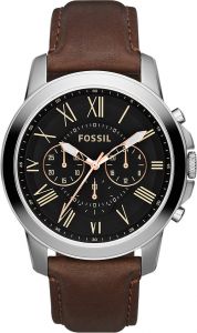 Fossil Grant Watch for Men - Analog Leather Band - FS4813