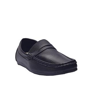 Front Belt Designed Loafers - Black