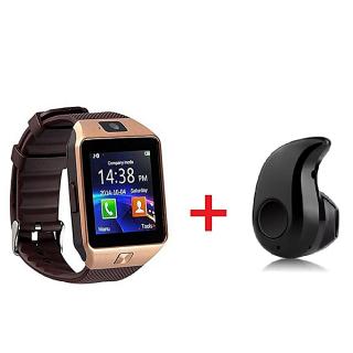 Smartwatch + Oreillette Bluetooth Gold/Noir