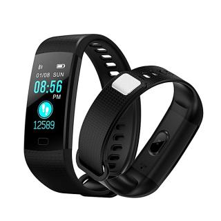 Smart Sports Band Color Screen Bracelet Y5 With Heart Rate Blood Pressure Oxygen Monitoring Perfect Fitness Tracker_Black