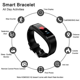 Shioakp Fitness Tracker Color Screen Heart Rate Monitor Blood Presure Smart Bracelet