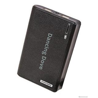 Dancing Dove Power Bank With Date Dual USB Port - Black