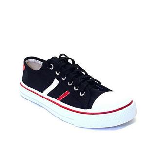 Striped Sneakers - Black/Red