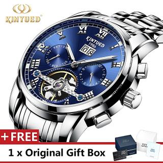 Top Brand Mechanical Watch Luxury Men Business Stainless Steel Band Male Watches Clock Gift For Men Wrist Watch Blue