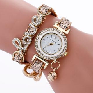 Hiamok_Stylish Simplicity Weave Bracelet Lady Womans Wrist Watch GD