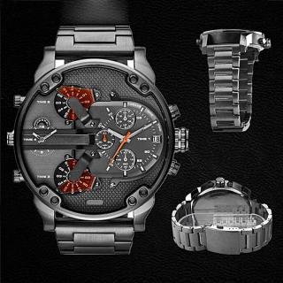 AI Men's Fashion Luxury Watch Stainless Steel Sport Analog Quartz Mens Wristwatch