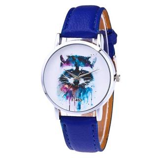 Leather Quartz Fashion Watch Women's Watches Ladies Wristwatch Girl Watch Royal Blue