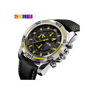 Top Luxury Men's Watches SKMEI Brand Fashion Casual Leather Sports Watches Men Quartz Stopwatch Waterproof Clock Men Wristwatch 9156