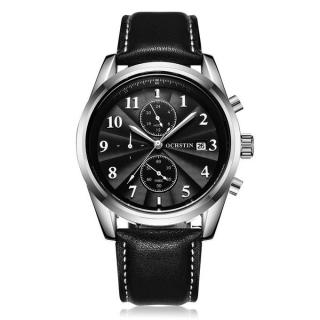 TA-OCHSTIN 038 Luxury Men Quartz Watch Chronograph Watch Waterproof Sports Watch*Silver&Black