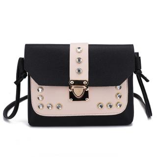 Huskspo Women Hit Color Rhinestone Shoulder Bag Messenger Satchel Tote Crossbody Bag