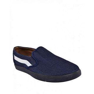 Dale Denim Slip On With White Stripe - Blue