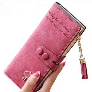 Long Women Wallets Luxury Female Bag Ladies Cute Women's Purse Walet Leather Carteras Card Holder Rose