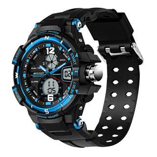 Wrist Watch Water Resistant Sport Unisex Electronic For Boys Girls Black&blue