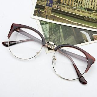 Retro Style Women Men Nerd Glasses Clear Lens Eyewear Round Metal Frame Glasses