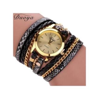 Duoya Hot Selling Super Feahionable Heart Pendant Lady Watches BK-Black