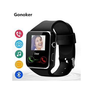 Bluetooth Smart Watch X6 Smartwatch Sport Watch For IPhone Android Phone With Camera FM Support Whatsapp SIM Card Wristwatch T30-black