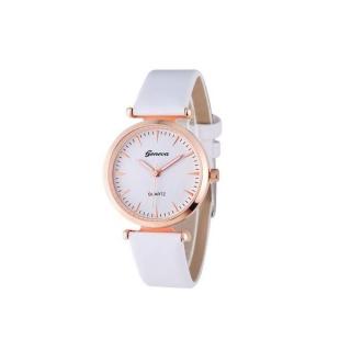 Feahionable Lady's Watch Geneva Super Diamond Analog Leather Quartz Wrist Watches-White