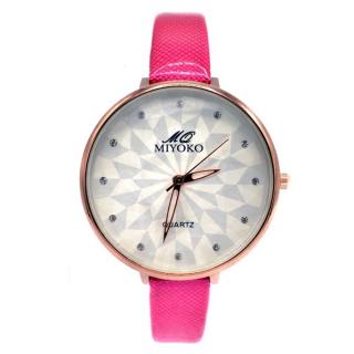 MQ-350PI  Miyoko Leather Watch - Pink