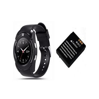 GSM Bluetooth Smart Watch Plus One Free Battery - Round Face