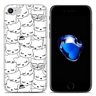 Iphone 7 Case Cute Cartoon Soft Silicone Eyelash Cat TPU Cover