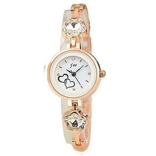 Unique Diamond Studded Wristwatch For Ladies - Rose Gold