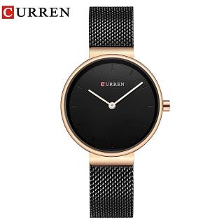 WOMEN'S WATCH----HIGH QUALITY MESH BAND BRACELET STAINLESS STEEL WRISTWATCH----BLACK