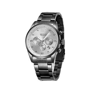 Multi-functional Stainless Steel Chronograph Watch - Grey