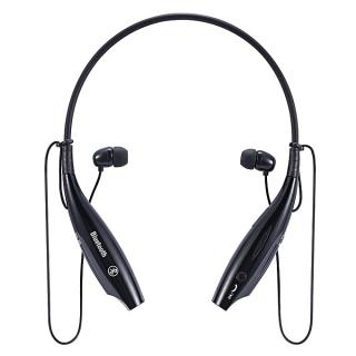Handsfree Bluetooth Headset Wireless Sports Stereo Headphone Waterproof Earphones For IPhone Samsung Color:Black