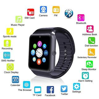 Henoesty GT08 Bluetooth Smart Watch NFC Wirst Phone Mate For IPhone For Samsung BK