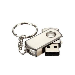 64GB USB 2.0 Silver Metal Swivel Flash Memory Stick Storage Thumb Pen Drive