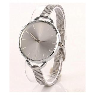 Luxury Gold/Silver Quartz Lady Women Wrist Watch-Silver