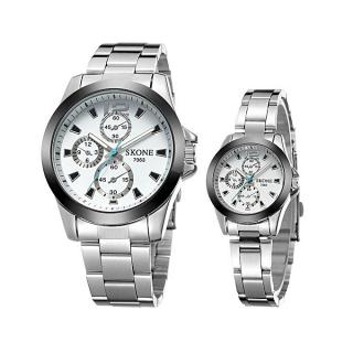 Couple's Wrist Watch 7063  - Silver