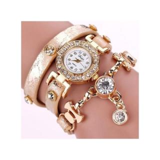 Hot Sale Feahionable Super Crystal Pendant Watches Bracelet Watch Lady Wrist Watch-gold