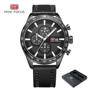 MF0029G Leather  Watch - For Men - Black