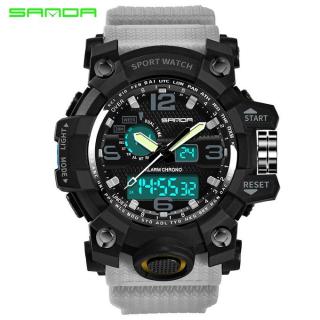 Sport Luxe Imperméable Électronique Montre Lumière Froide Double Affichage