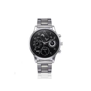 I Gnedroty Fashion Man Crystal Stainless Steel Analog Quartz Wrist Watch