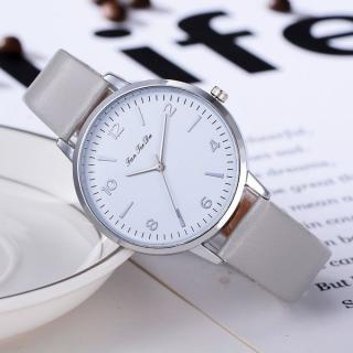 Hiamok_Luxury Fashion Leather Band Analog Quartz Round Wrist Watch Watches